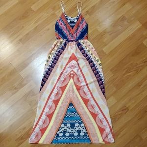 Vibrant ColorS maxi dress size M.